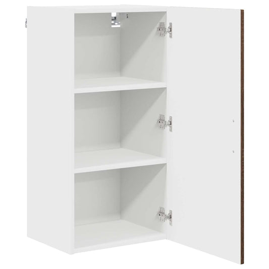 Küchenwandschrank mit Regal Braun Eichen-Optik 40 x 31 x 80 cm