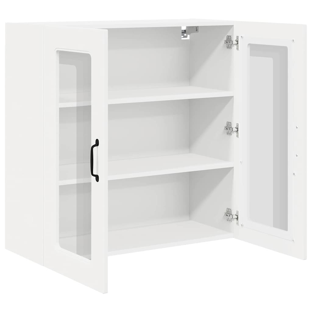 Küchenschrank mit Regal Weiß 80 x 31 x 80 cm Holzwerkstoff