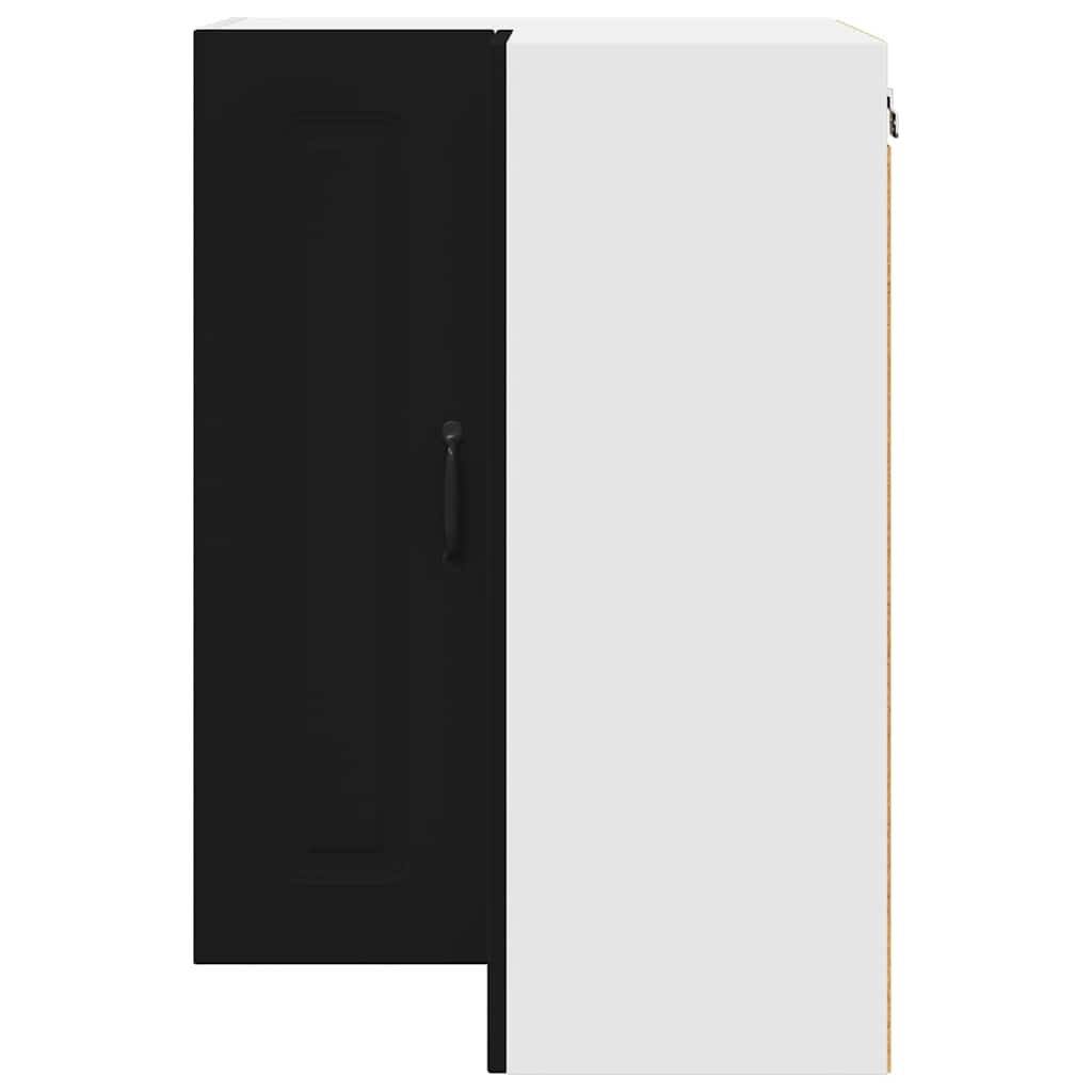 Küchenschrank mit Regal Schwarz 57 x 57 x 80 cm Holzwerkstoff