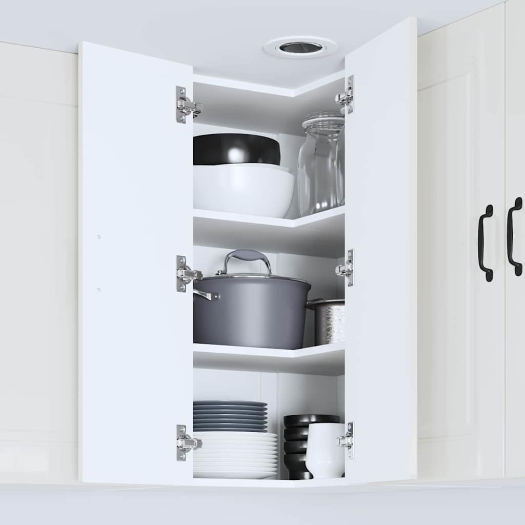 Küchenschrank Hochglanz Weiß 57 x 57 x 80 cm Holzwerkstoff