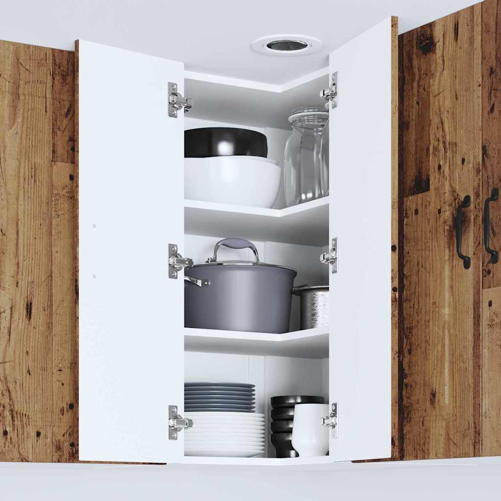 Küchenschrank mit Regal Altholz 57 x 57 x 80 cm Holzwerkstoff