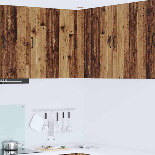 Küchenschrank mit Regal Altholz 57 x 57 x 80 cm Holzwerkstoff