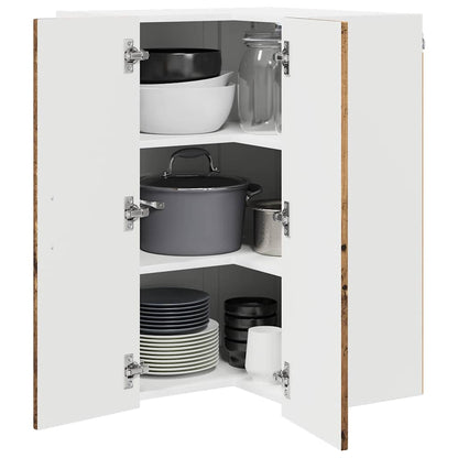 Küchenschrank mit Regal Altholz 57 x 57 x 80 cm Holzwerkstoff