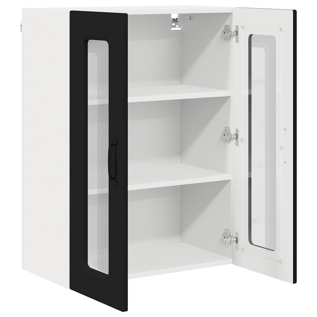 Küchenschrank mit Regal Schwarz 60 x 31 x 80 cm Holzwerkstoff