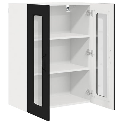 Küchenschrank mit Regal Schwarz 60 x 31 x 80 cm Holzwerkstoff