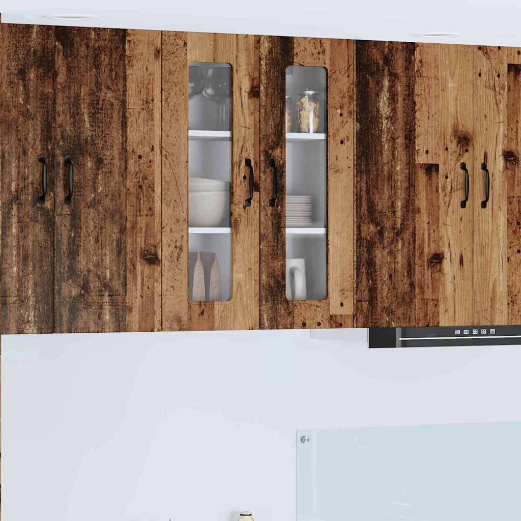 Küchenschrank mit Regal Altholz 60 x 31 x 80 cm Holzwerkstoff