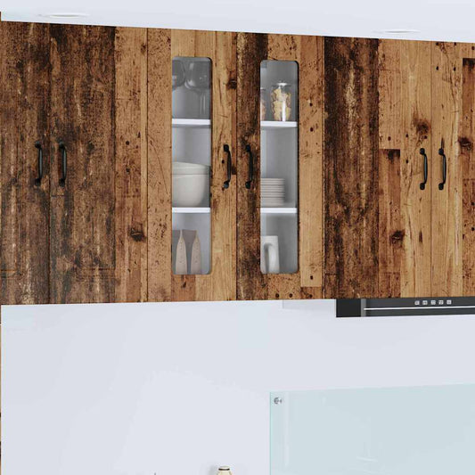 Küchenschrank mit Regal Altholz 60 x 31 x 80 cm Holzwerkstoff