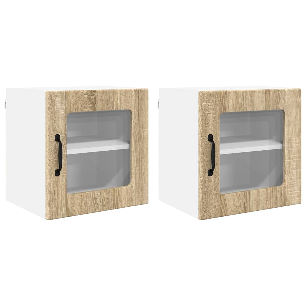 Küchenschrank 2 pcs Sonoma-Eiche 40 x 31 x 40 cm Holzwerkstoff
