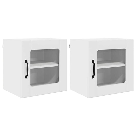 Küchenschrank 2 pcs Hochglanz Weiß 40 x 31 x 40 cm