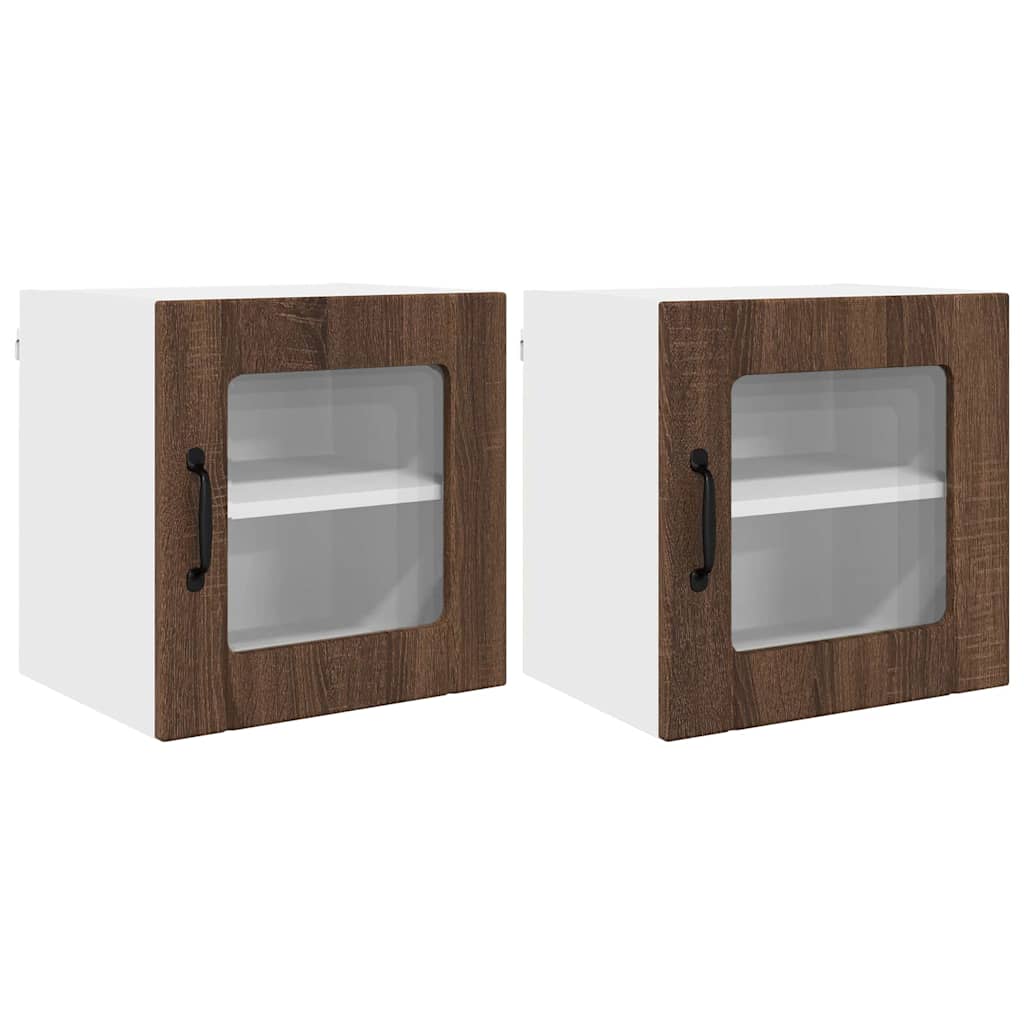 Küchenschrank 2 pcs Braun Eichen-Optik 40 x 31 x 40 cm