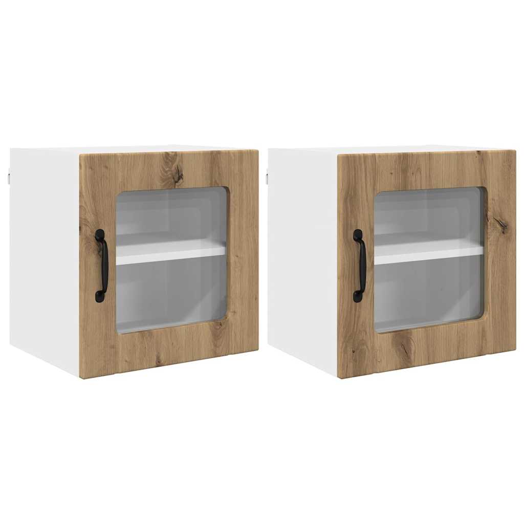 Küchenschrank 2 pcs Artisan-Eiche 40 x 31 x 40 cm Holzwerkstoff