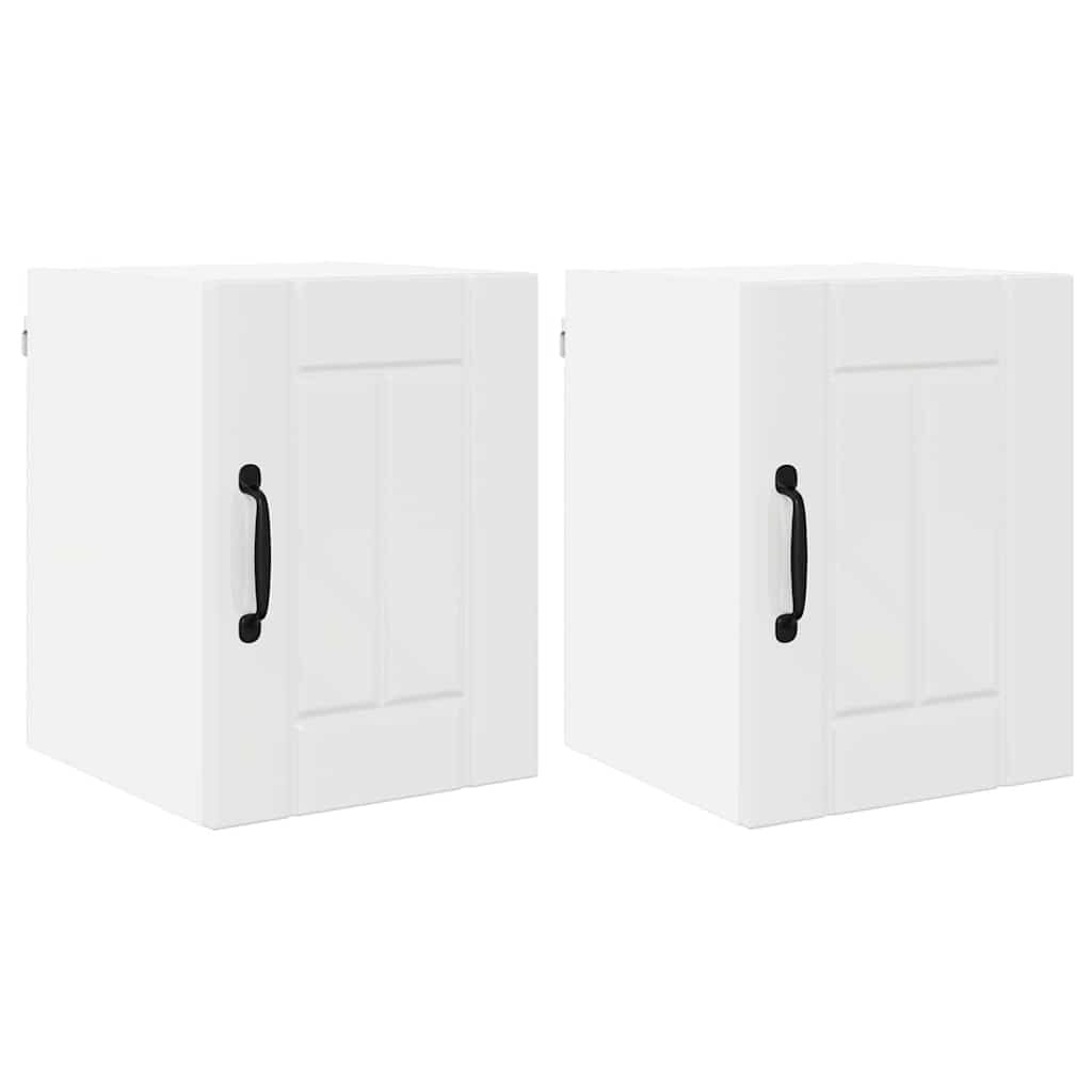 Küchenschrank 2 pcs Hochglanz Weiß 30 x 31 x 40 cm