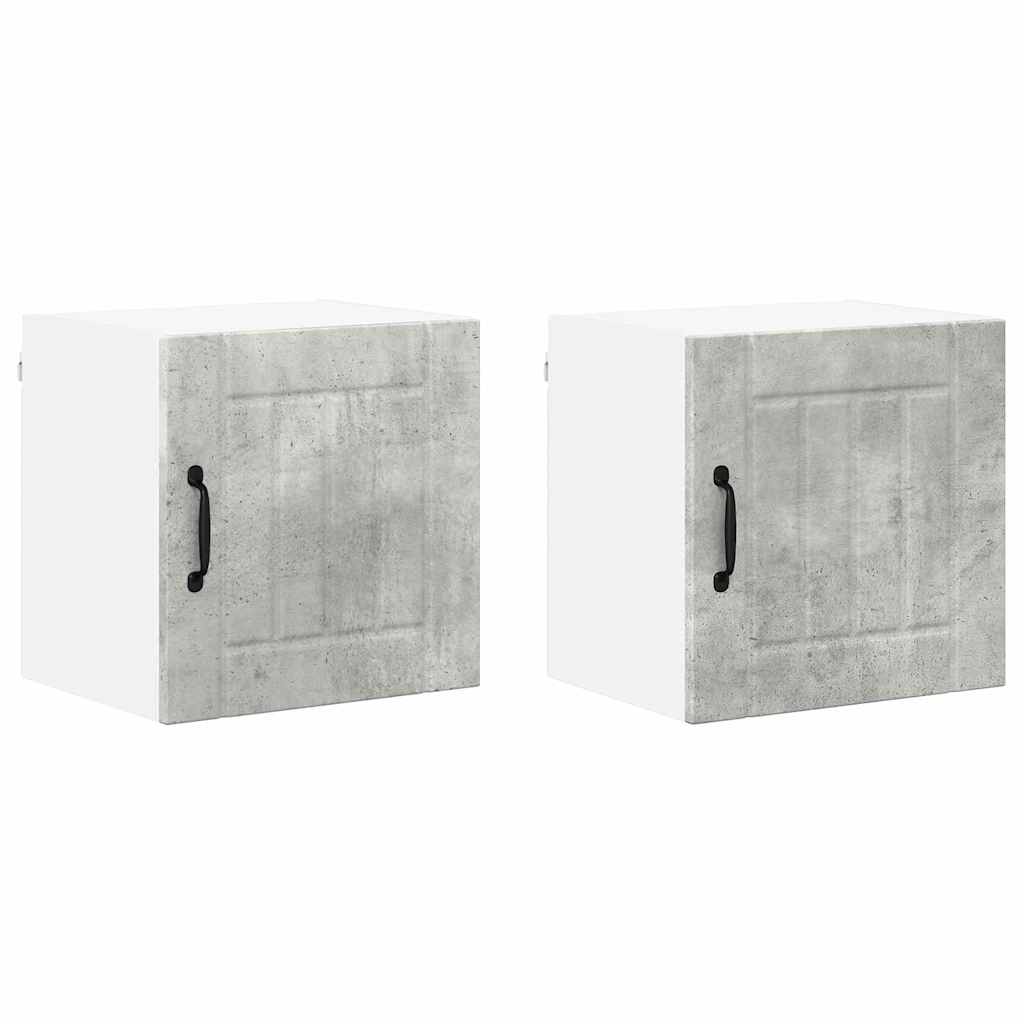 Küchenschrank 2 pcs Beton Grau 40 x 31 x 40 cm Holzwerkstoff