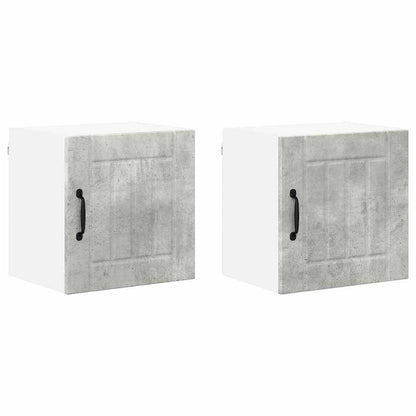 Küchenschrank 2 pcs Beton Grau 40 x 31 x 40 cm Holzwerkstoff
