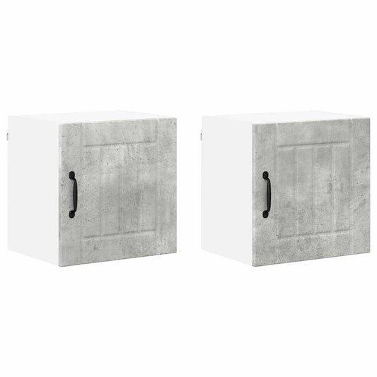 Küchenschrank 2 pcs Beton Grau 40 x 31 x 40 cm Holzwerkstoff