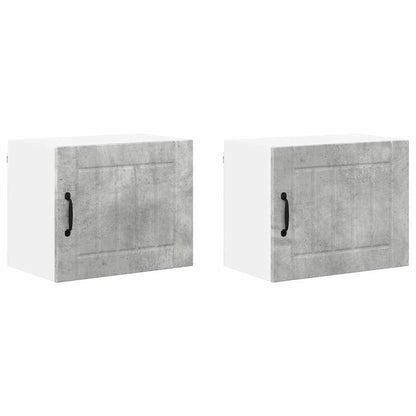 Küchenschrank 2 pcs Beton Grau 50 x 31 x 40 cm Holzwerkstoff