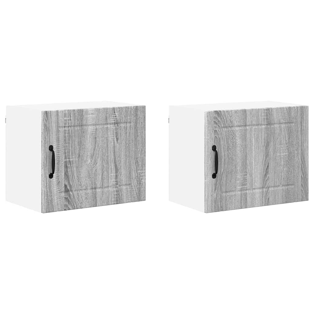 Küchenschrank 2 pcs Graues Sonoma 50 x 31 x 40 cm Holzwerkstoff