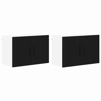 Küchenschrank 2 pcs Schwarz 60 x 31 x 40 cm Holzwerkstoff