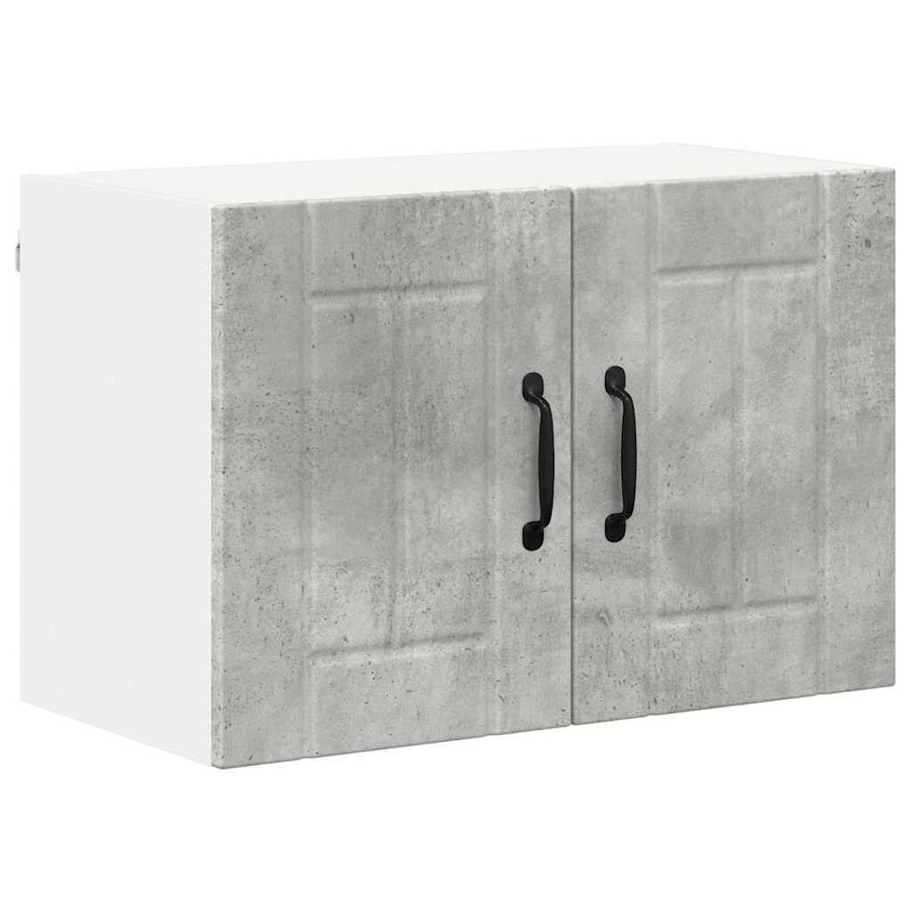 Küchenwandschränke mit Tür 2 pcs Beton Grau 60 x 31 x 40 cm