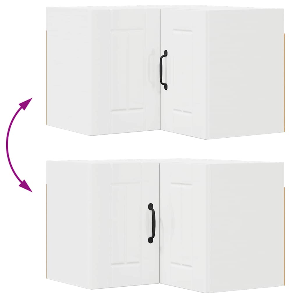 Küchenschrank Hochglanz Weiß 57 x 57 x 40 cm Holzwerkstoff