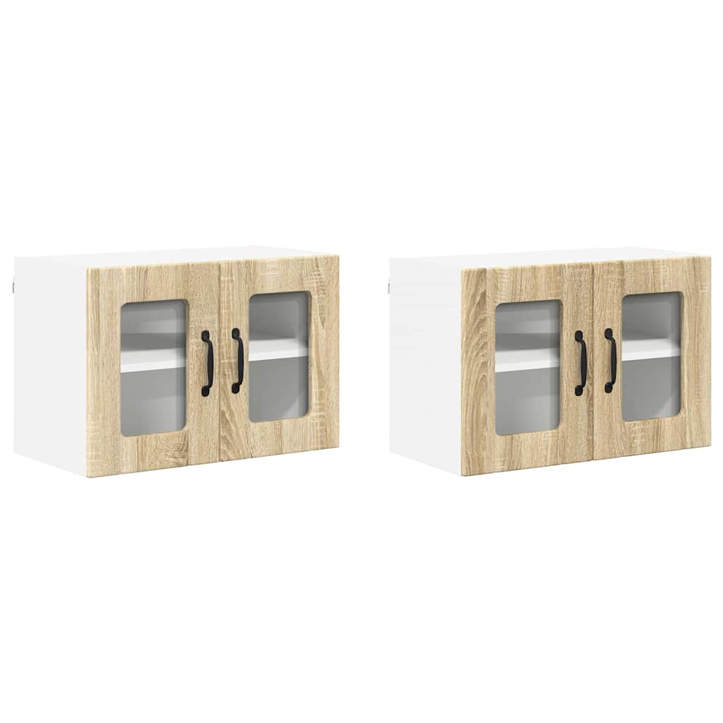 Küchenschrank 2 pcs Sonoma-Eiche 60 x 31 x 40 cm Holzwerkstoff