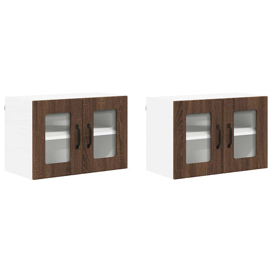 Küchenwandschränke 2 pcs Braun Eichen-Optik 60 x 31 x 40 cm