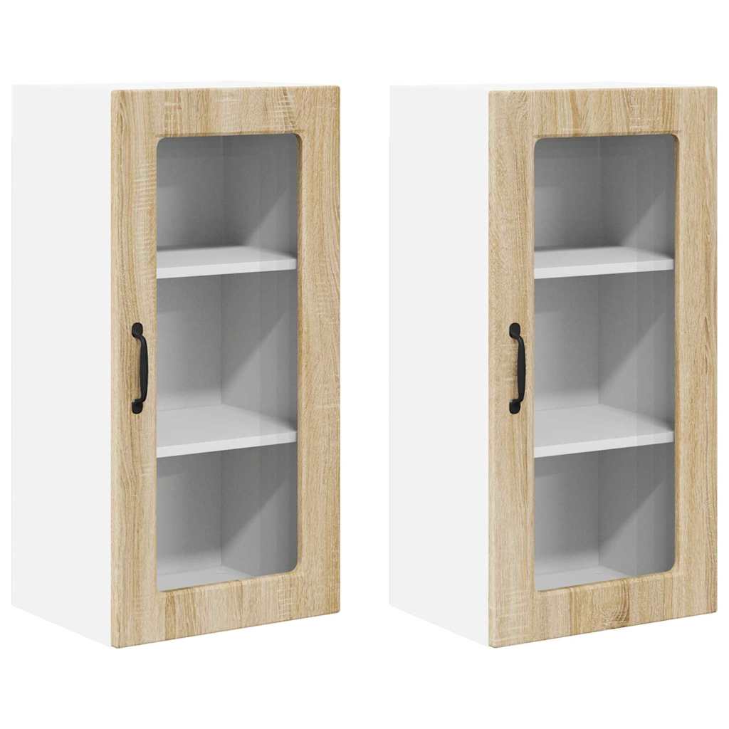 Küchenschrank 2 pcs Sonoma-Eiche 40 x 31 x 80 cm Holzwerkstoff