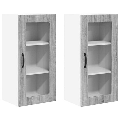 Küchenschrank 2 pcs Graues Sonoma 40 x 31 x 80 cm Holzwerkstoff