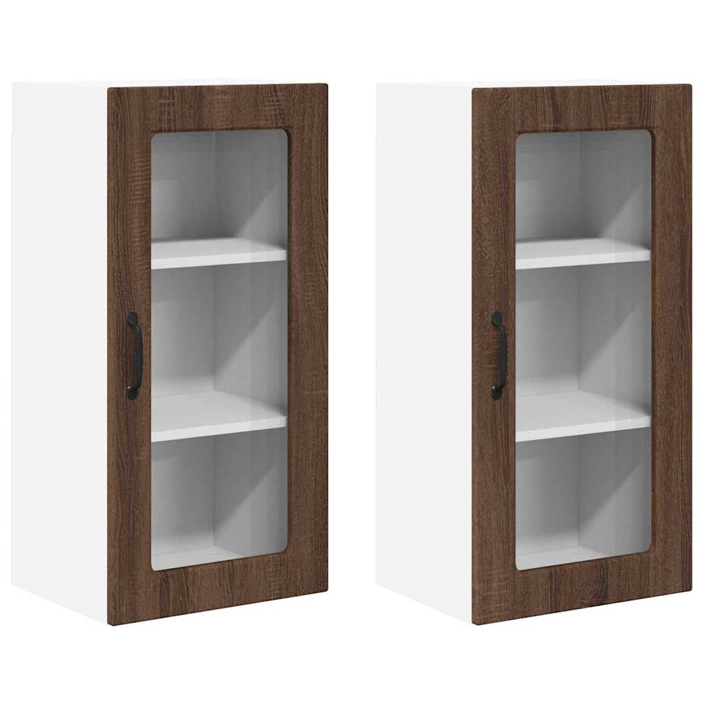 Küchenschrank 2 pcs Braun Eichen-Optik 40 x 31 x 80 cm