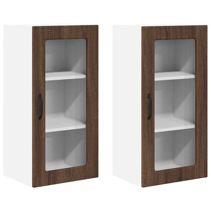 Küchenschrank 2 pcs Braun Eichen-Optik 40 x 31 x 80 cm