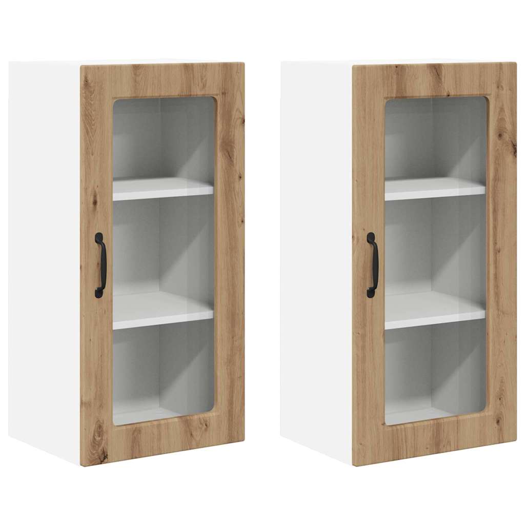 Küchenschrank 2 pcs Artisan-Eiche 40 x 31 x 80 cm Holzwerkstoff