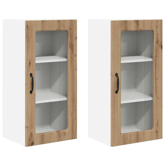 Küchenschrank 2 pcs Artisan-Eiche 40 x 31 x 80 cm Holzwerkstoff