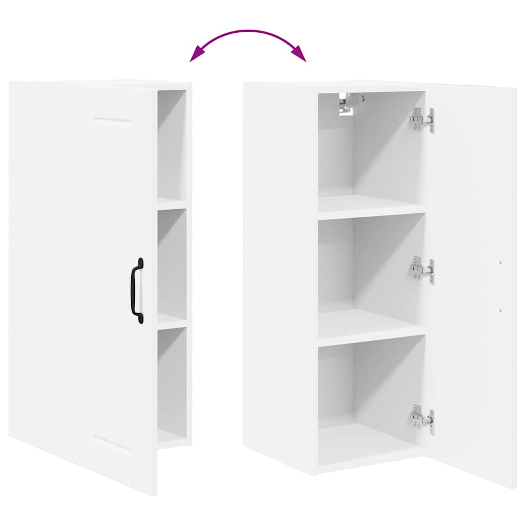 Küchenwandschrank mit Tür Weiß 30 x 31 x 80 cm Holzwerkstoff