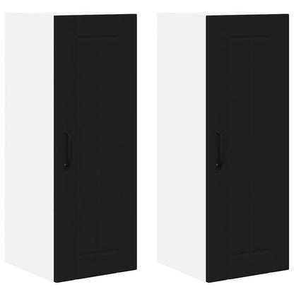 Küchenschrank 2 pcs Schwarz 30 x 31 x 80 cm Holzwerkstoff