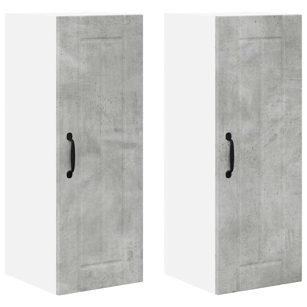 Küchenschrank 2 pcs Beton Grau 30 x 31 x 80 cm Holzwerkstoff