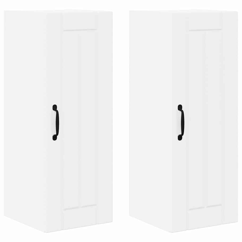 Küchenschrank 2 pcs Hochglanz Weiß 30 x 31 x 80 cm