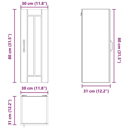 Küchenschrank 2 pcs Altholz 30 x 31 x 80 cm Holzwerkstoff
