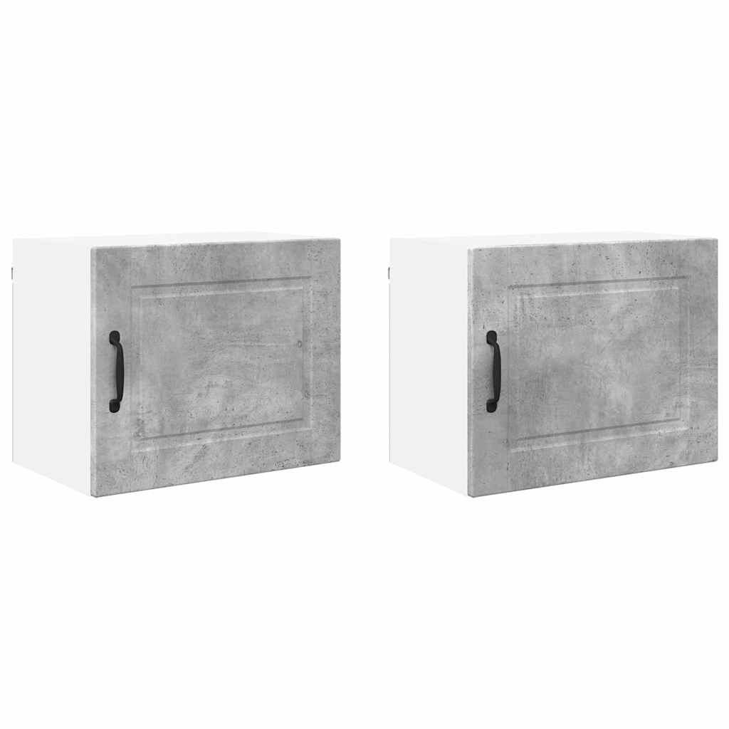Küchenschrank 2 pcs Beton Grau 50 x 31 x 40 cm Holzwerkstoff