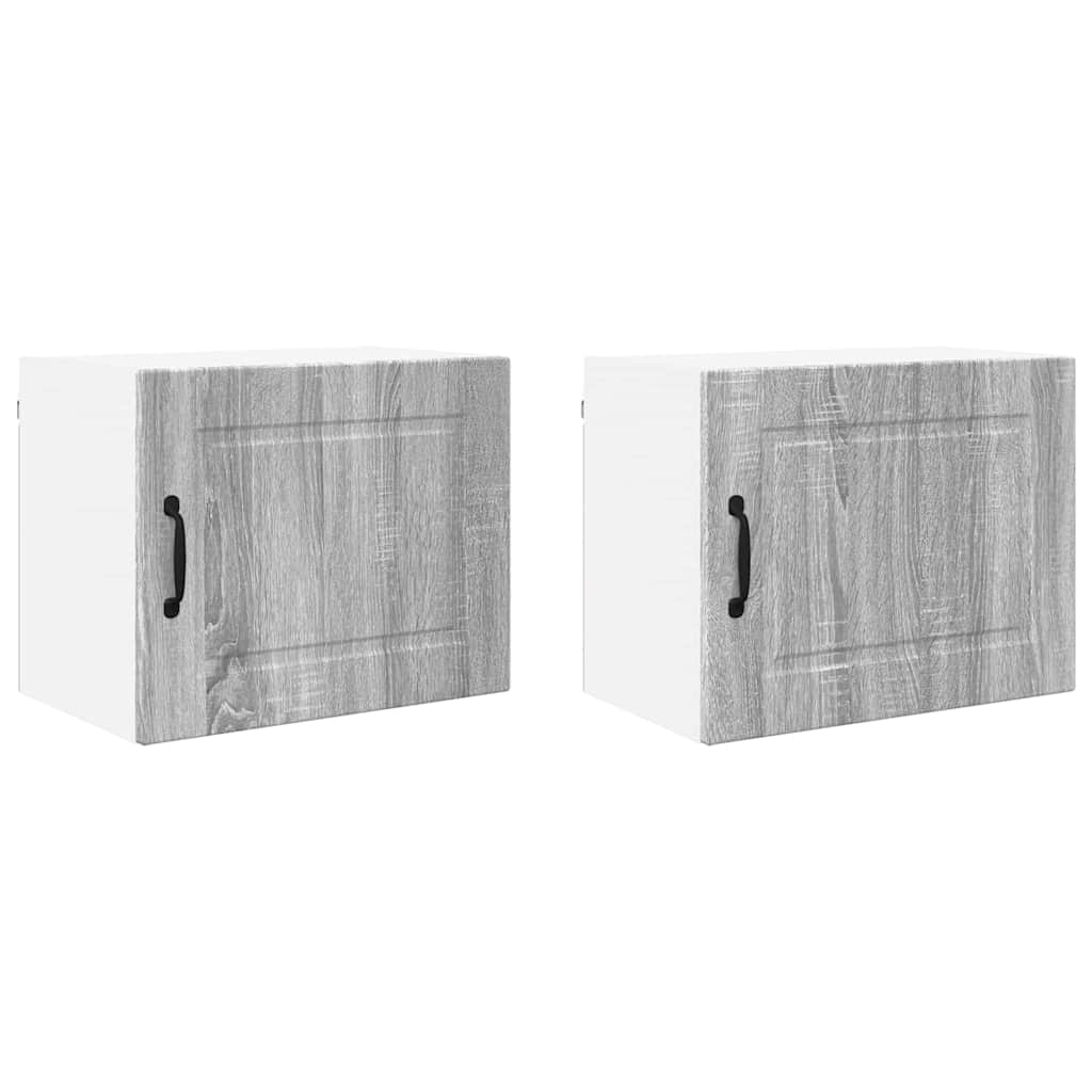 Küchenschrank 2 pcs Graues Sonoma 50 x 31 x 40 cm Holzwerkstoff