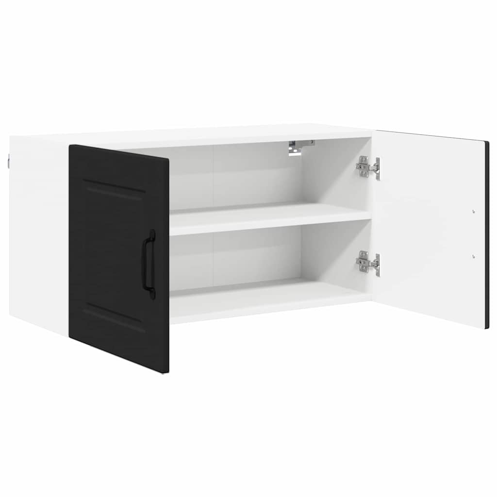 Küchenschrank mit Regal Schwarz 80 x 31 x 40 cm Holzwerkstoff