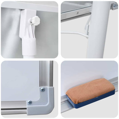 Magnetische Weißwandtafel Weiß und grau 62 x 62 x 195 cm EPS