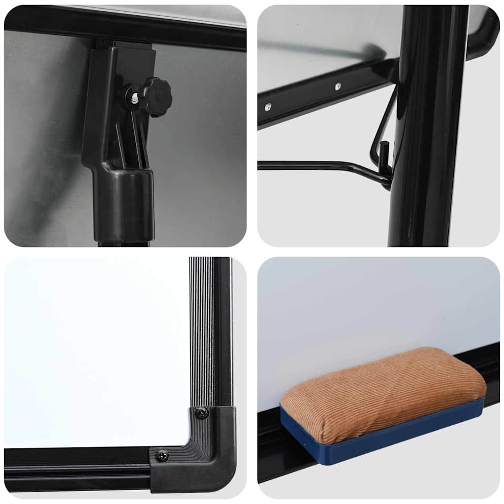 Magnetische Weißwandtafel Weiß und Schwarz 62 x 62 x 195 cm EPS