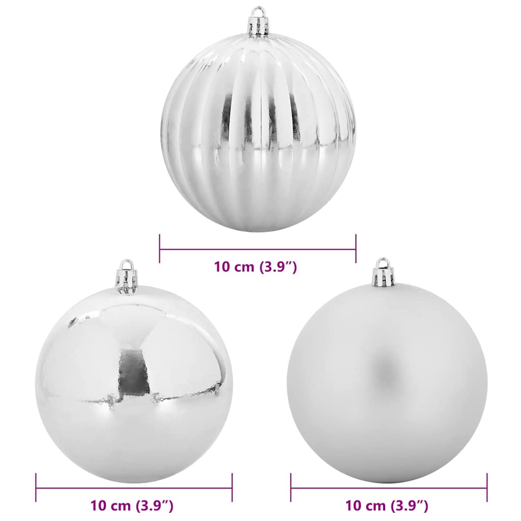 Weihnachtskugel-Set 15 pcs Silber