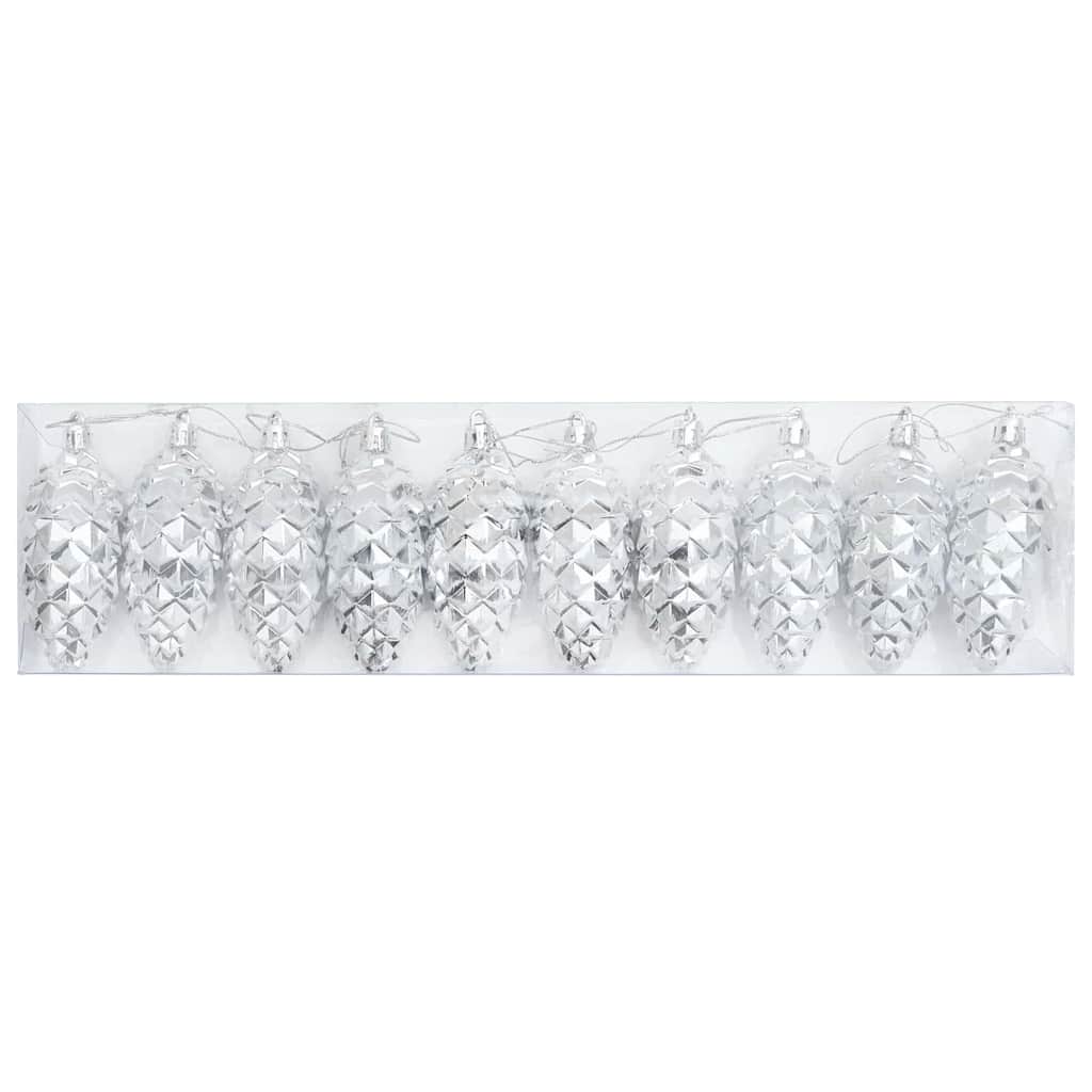 Weihnachts-Tannenzapfen Ball 40 pcs Silber