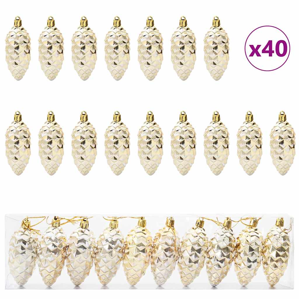Weihnachts-Tannenzapfen Ball 40 pcs Gold