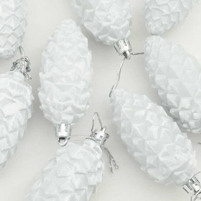 Weihnachts-Tannenzapfen Ball 40 pcs Weiß
