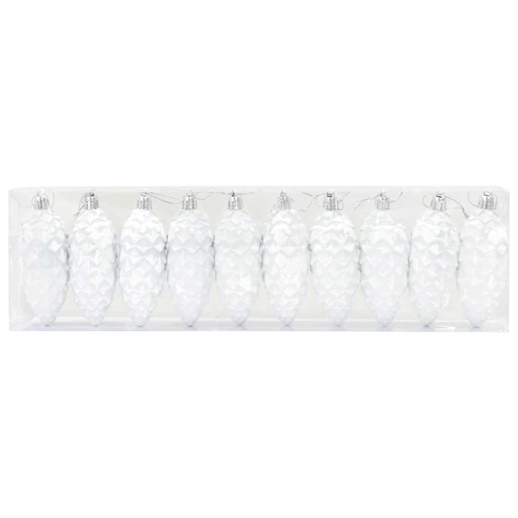 Weihnachts-Tannenzapfen Ball 40 pcs Weiß
