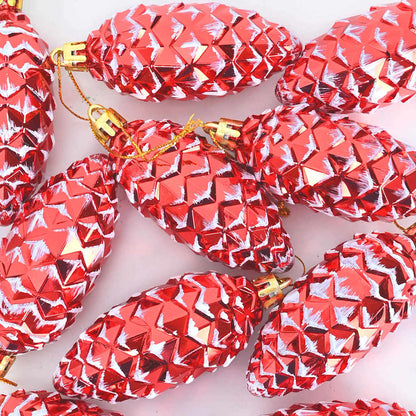 Weihnachts-Tannenzapfen Ball 40 pcs Rot