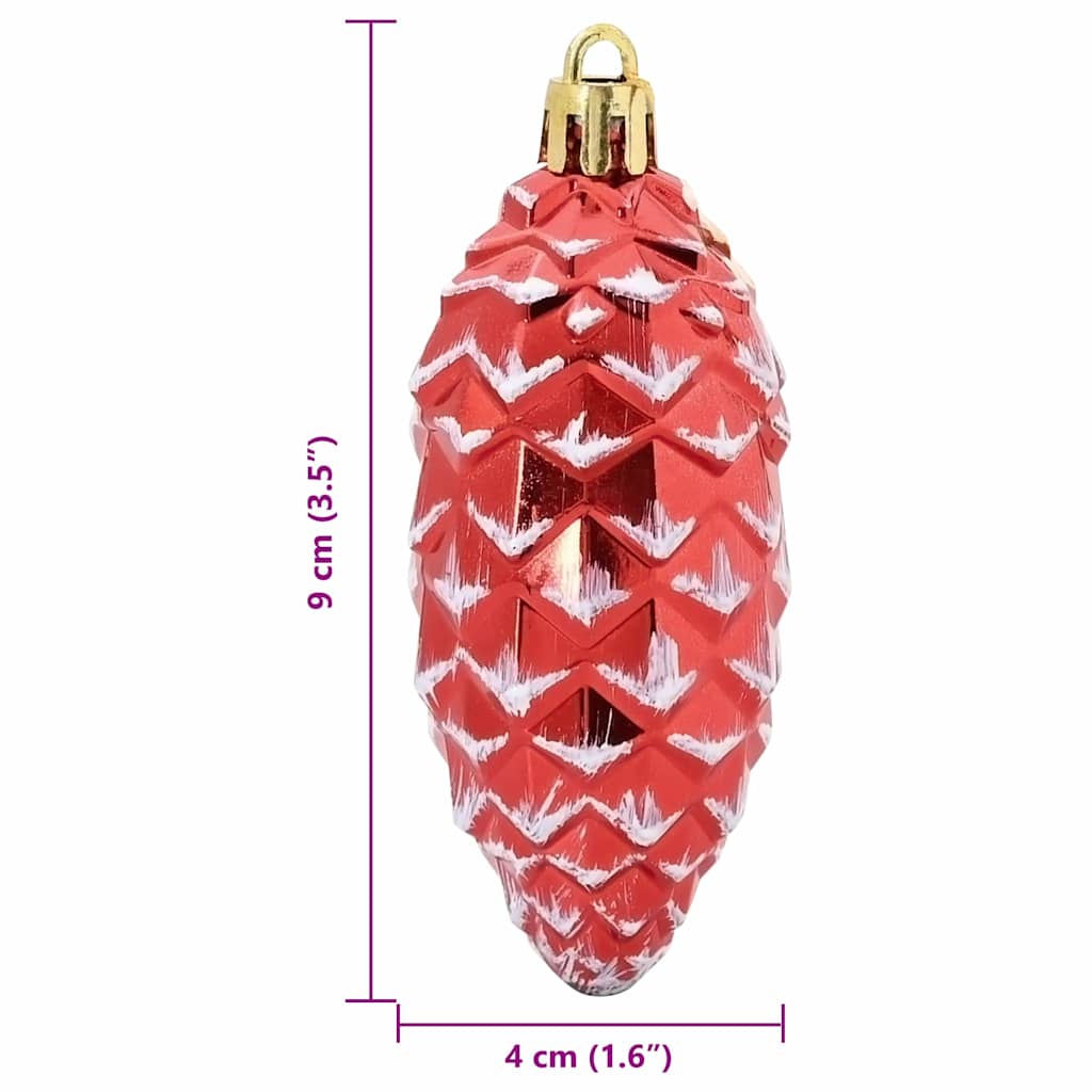 Weihnachts-Tannenzapfen Ball 40 pcs Rot