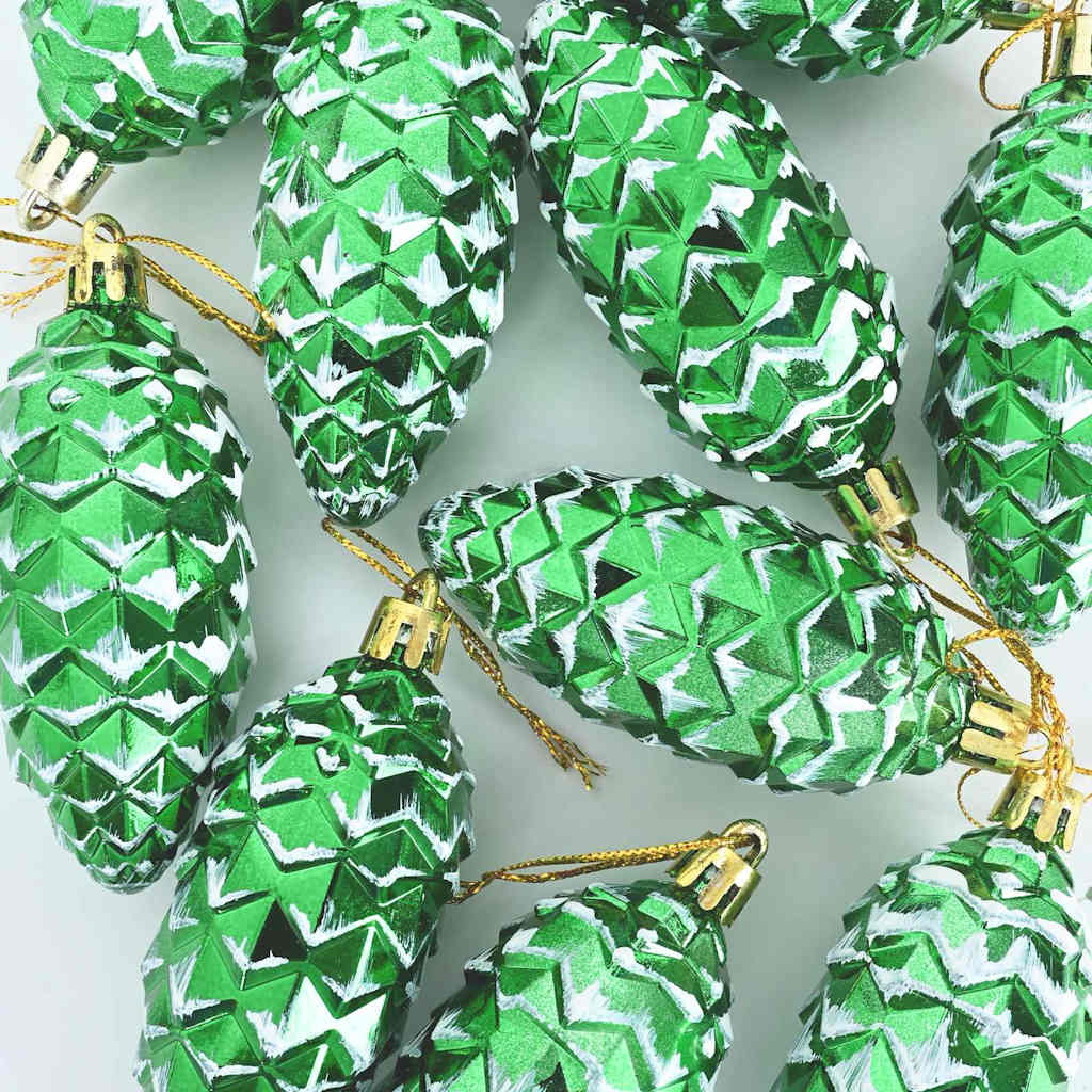 Weihnachts-Tannenzapfen Ball 40 pcs Grün